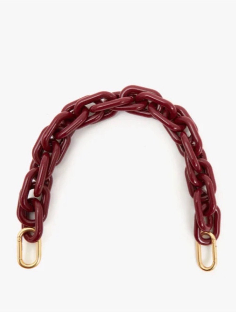 CLARE V Shortie Strap in Oxblood
